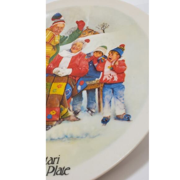 1981 Csatari Grandparent Series Plate "The Skating Lesson" Knowles China 17639 - Picture 4 of 5